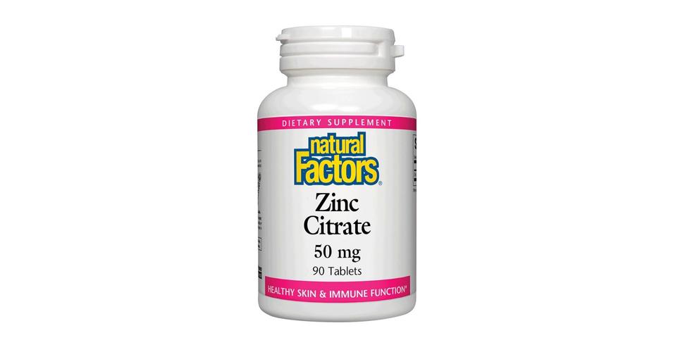 Natural Factors Zinc Citrate/Cinkcitrát tabletta 50 mg, 90 db